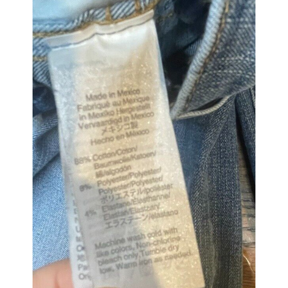 Madewell Jeans Womens 26 Blue Stovepipe Straight Distressed Mid Rise Stretch - Picture 8 of 13